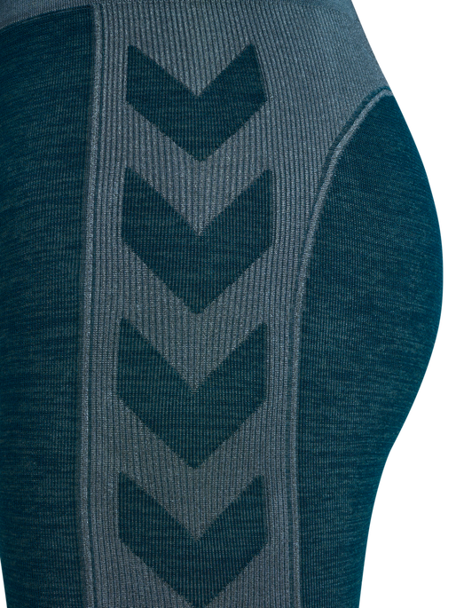 hmlCLEA SEAMLESS MID WAIST TIGHTS, DARK SEA, packshot