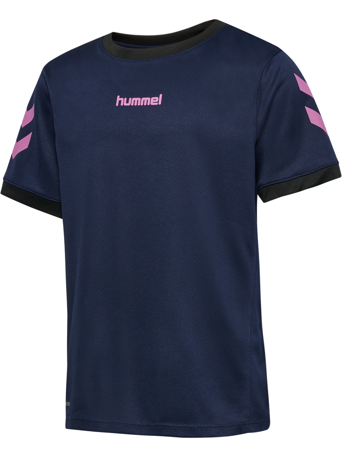 hmlBLAZE CLUB 26 POLY TEE KIDS, MARINE/PINK, packshot