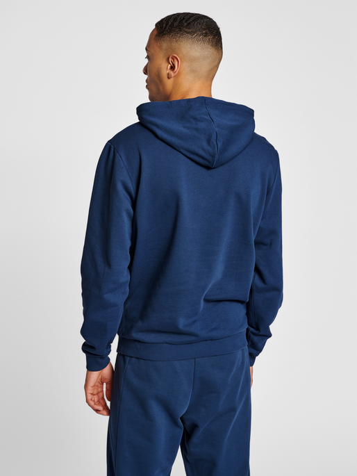 hmlLGC AUSTIN HOODIE, DRESS BLUES, model