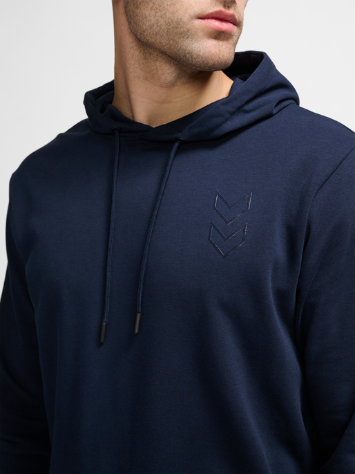 hmlACTIVE CO HOODIE, TOTAL ECLIPSE, model