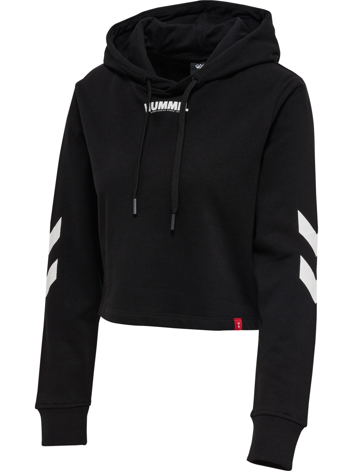 hmlLEGACY WOMAN CROPPED HOODIE, BLACK, packshot