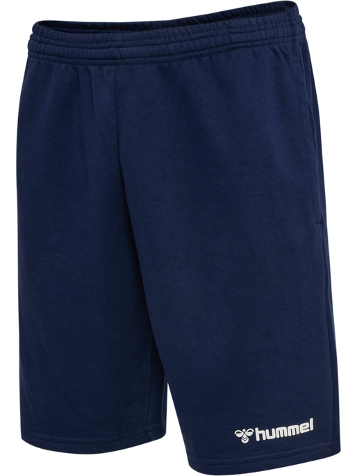 hmlMOVER COTTON BERMUDA SHORTS, MARINE, packshot