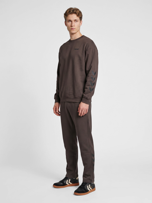 hmlKEEPER CHEVRON SWEATSHIRT, SHALE, model