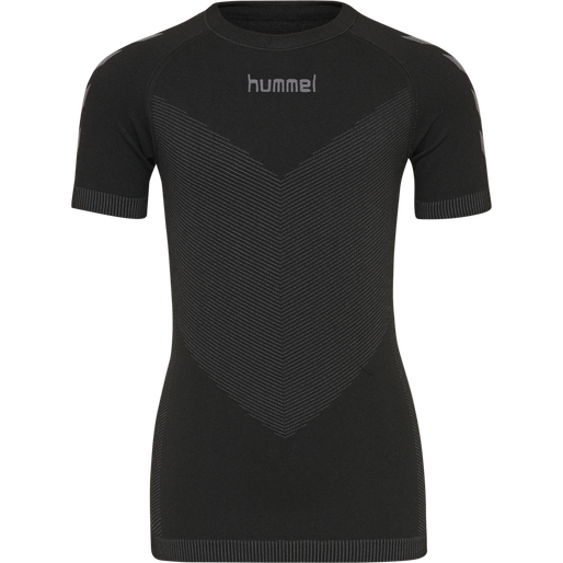 HUMMEL FIRST SEAMLESS KIDS JERSEY S/S , BLACK, packshot