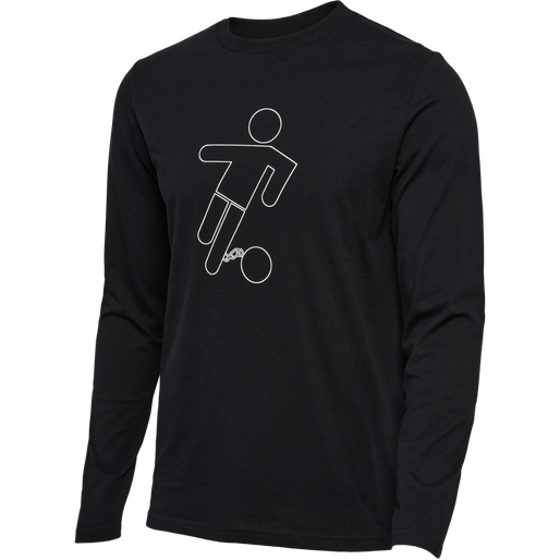 hmlAMNESTY T-SHIRT L/S, BLACK hmlAMNESTY T-SHIRT L/S, BLACK, packshot
