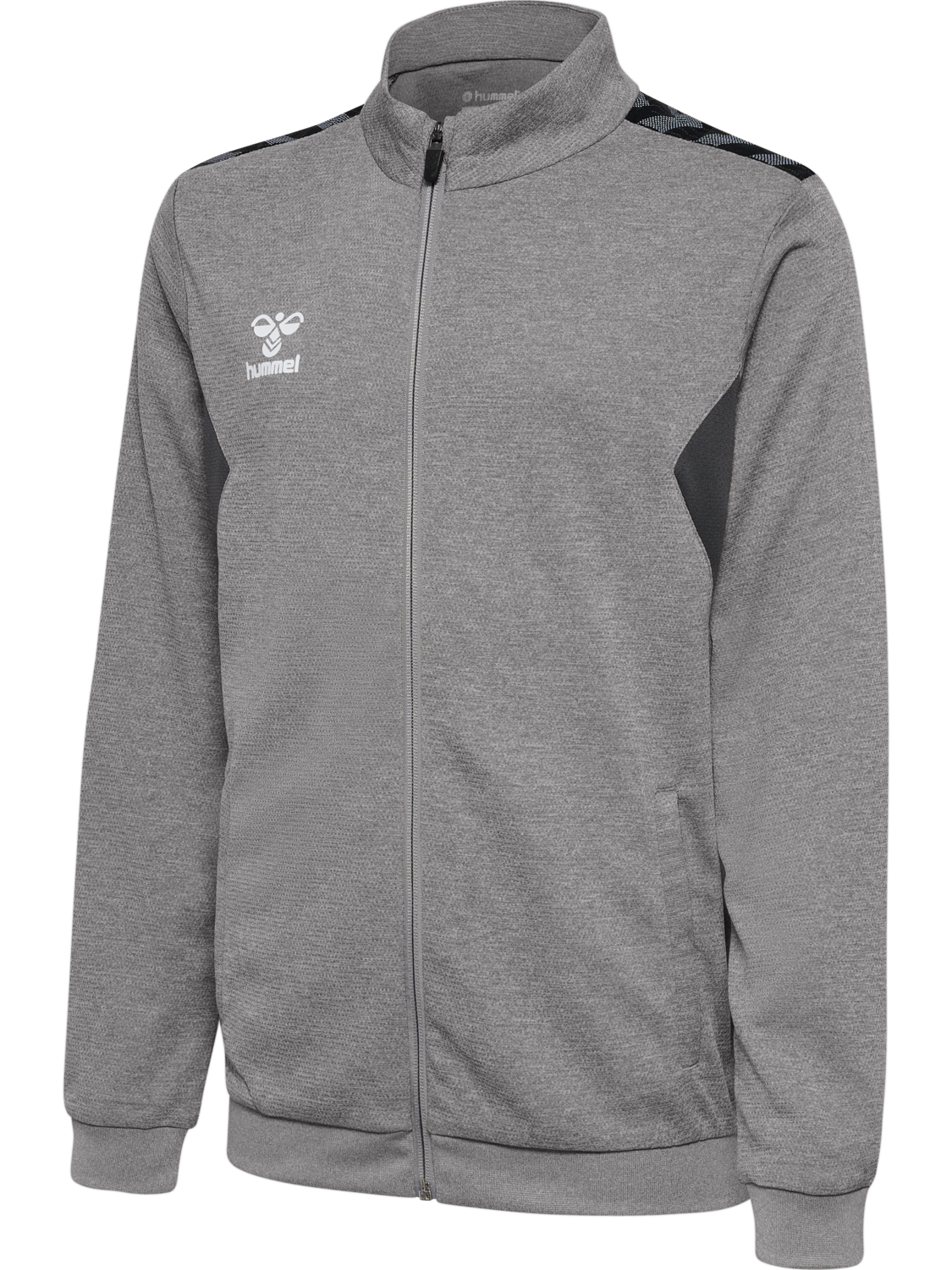 hmlAUTHENTIC PL ZIP JACKET KIDS, GREY MELANGE, packshot