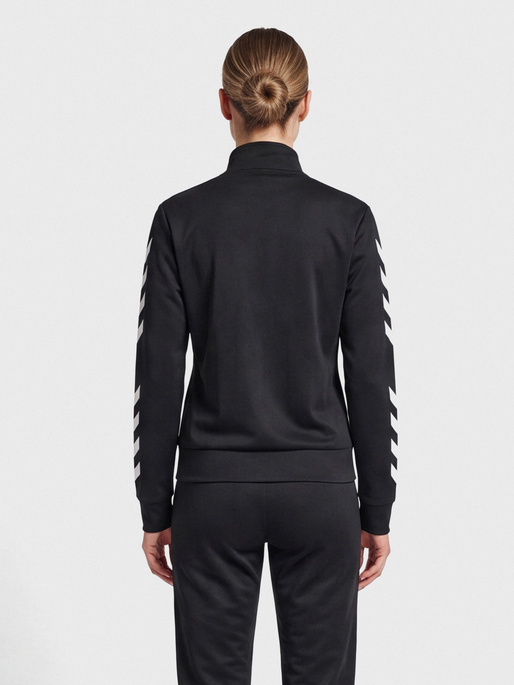 hmlLEGACY POLY WOMAN ZIP JACKET, BLACK, model