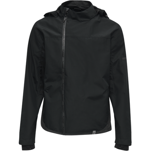 hmlNORTH SHELL JACKET, BLACK/ASPHALT, packshot
