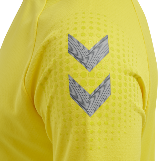 hmlLEAD S/S POLY JERSEY, BLAZING YELLOW, packshot