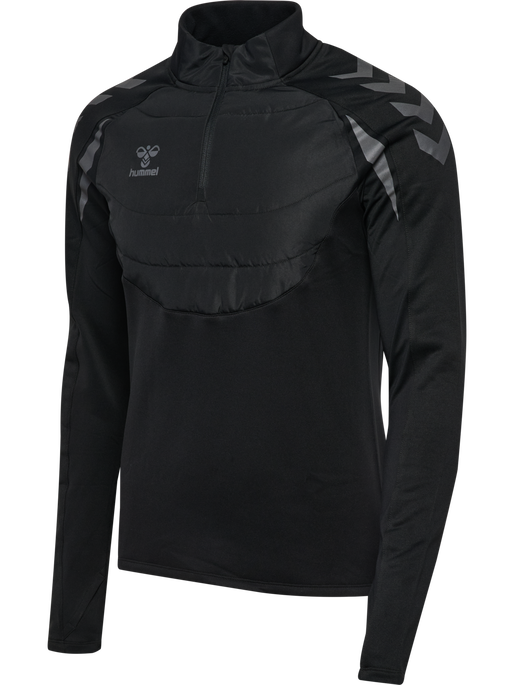 hmlBTC WINTER TRAINING HALF ZIP, BLACK, packshot