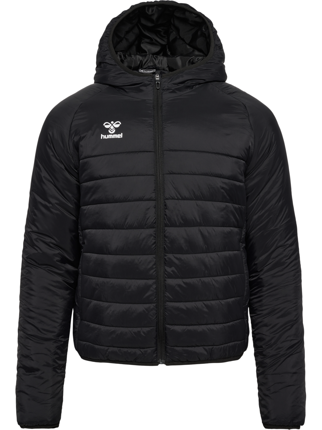 hmlGO QUILTED HOOD JACKET, BLACK, packshot