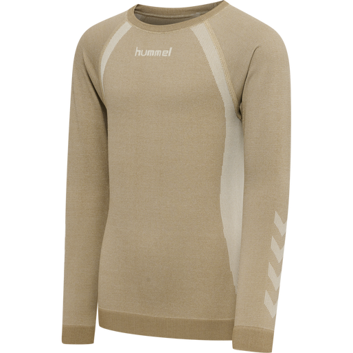 hmlSPIN SEAMLESS T-SHIRT L/S, SIMPLY TAUPE, packshot