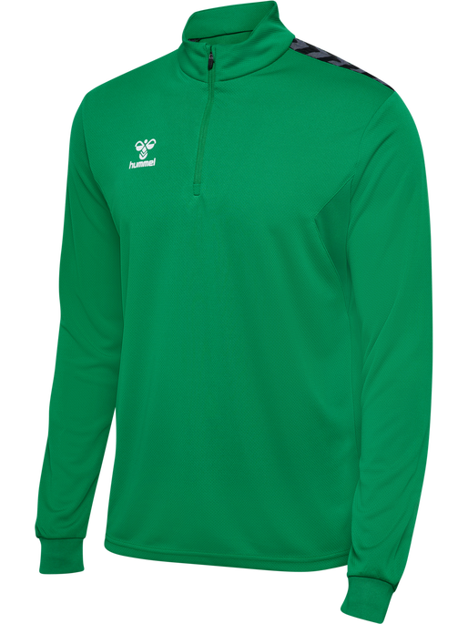 hmlAUTHENTIC HALF ZIP SWEAT, JELLY BEAN, packshot