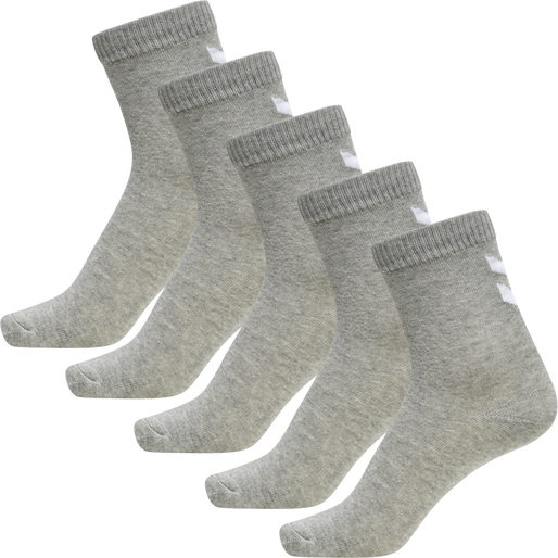 hmlMAKE MY DAY SOCK 5-PACK, GREY MELANGE hmlMAKE MY DAY SOCK 5-PACK, GREY MELANGE, packshot