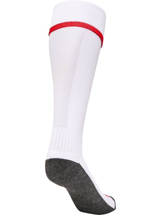 hmlCORE FOOTBALL SOCKS, WHITE/TRUE RED, packshot