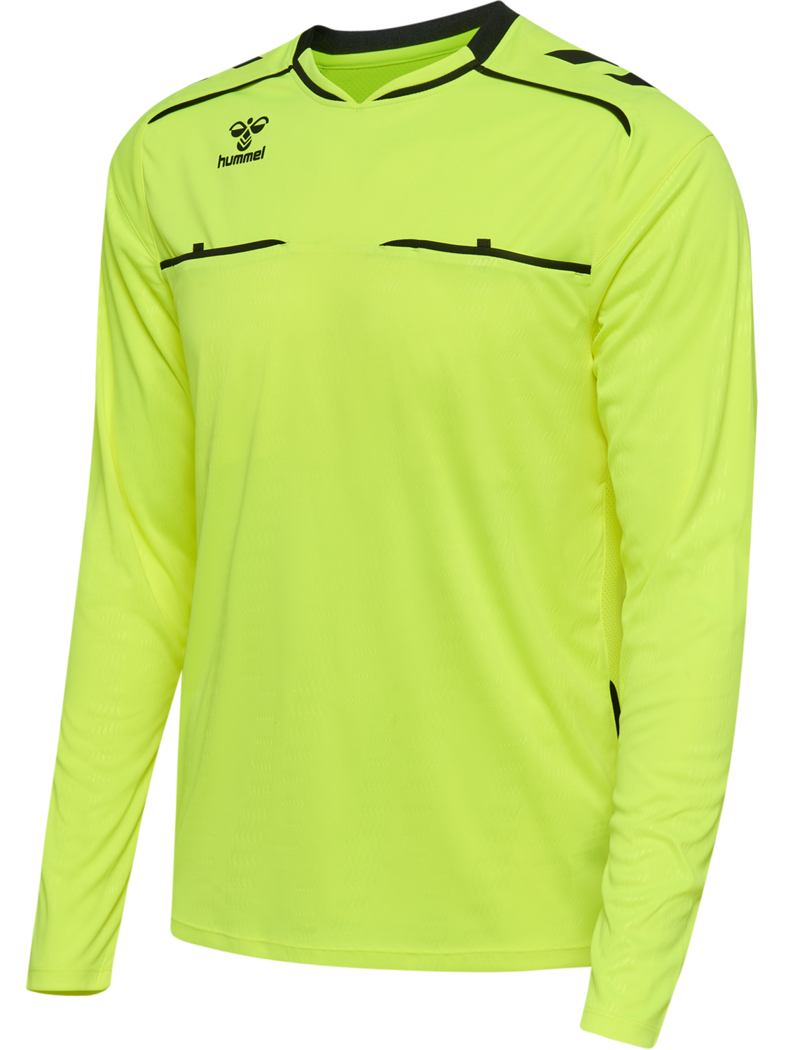 hmlREFEREE JERSEY L/S, NEON YELLOW, packshot