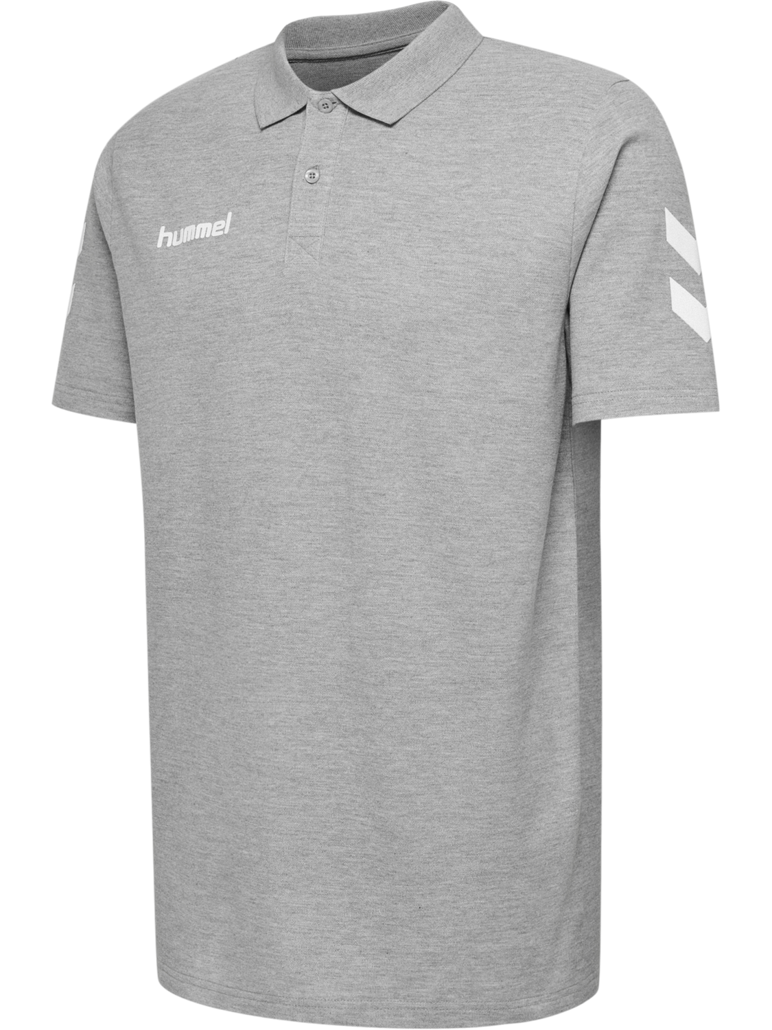 HMLGO KIDS COTTON POLO, GREY MELANGE, packshot