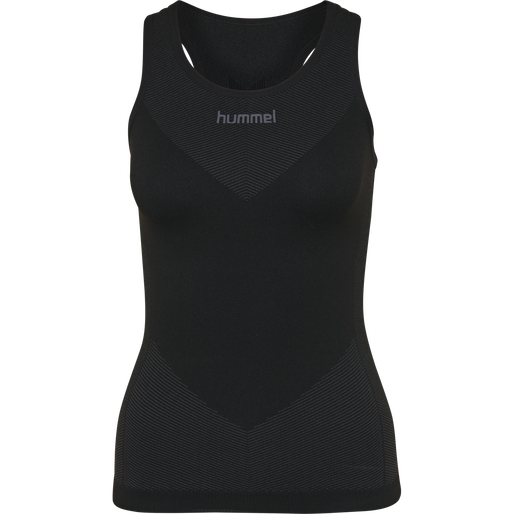 HUMMEL FIRST SEAMLESS TANK TOP WOMAN, BLACK HUMMEL FIRST SEAMLESS TANK TOP WOMAN, BLACK, packshot
