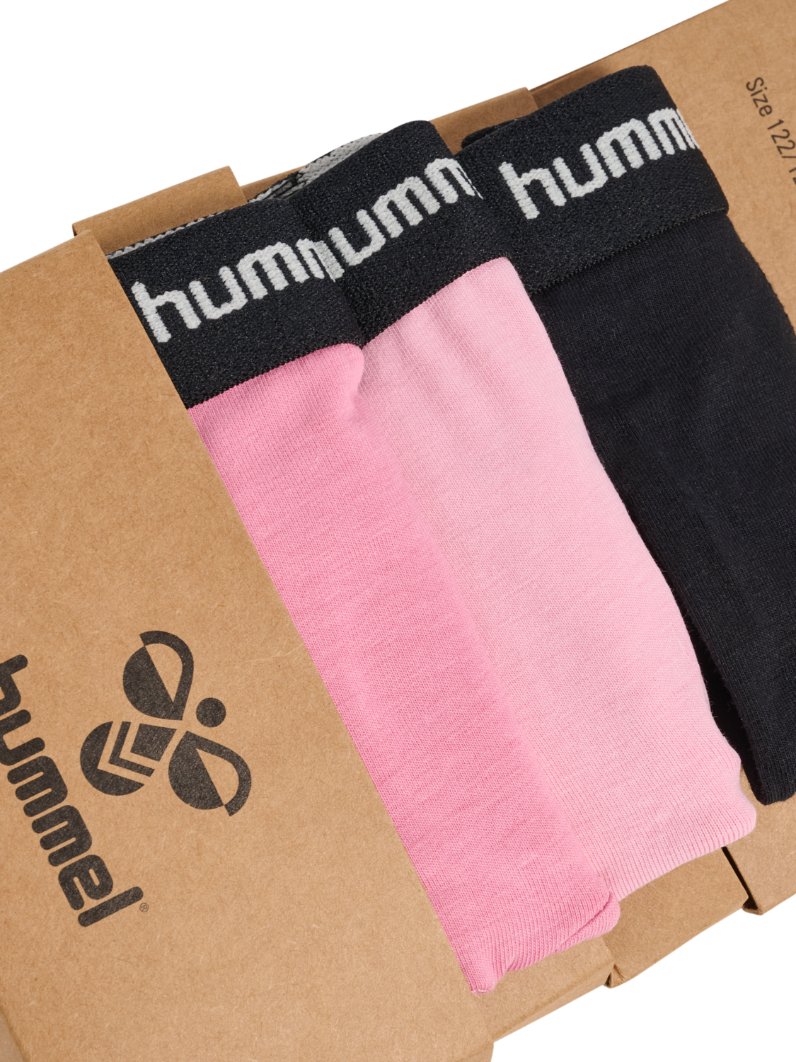 hmlJR NALA HIPSTERS 3 PACK, PINK NECTAR/POLIGNAC/BLACK, packshot
