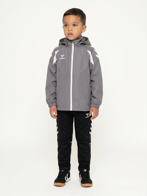 hmlCORE 2.0 ALL-WEATHER JACKET KIDS, STEEL GRAY/WHITE, model