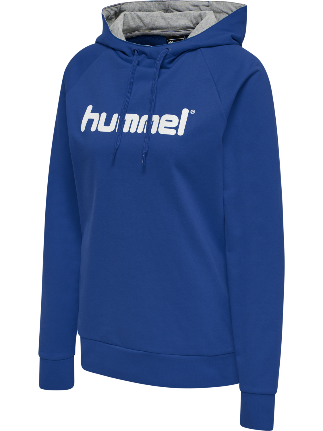 HMLGO COTTON LOGO HOODIE WOMAN, TRUE BLUE, packshot