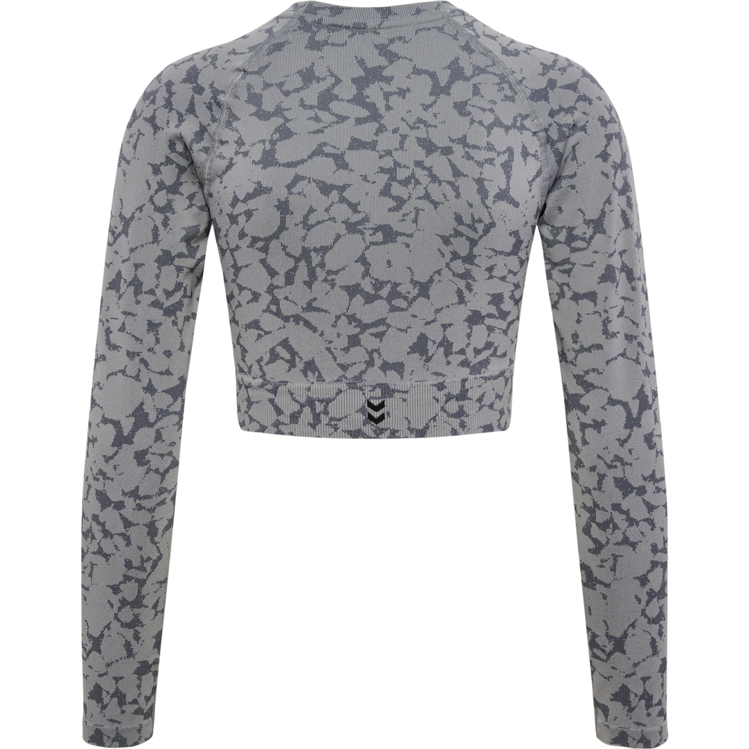 hmlMT PI SEAMLESS CROP T-SHIRT L/S, SHARKSKIN, packshot