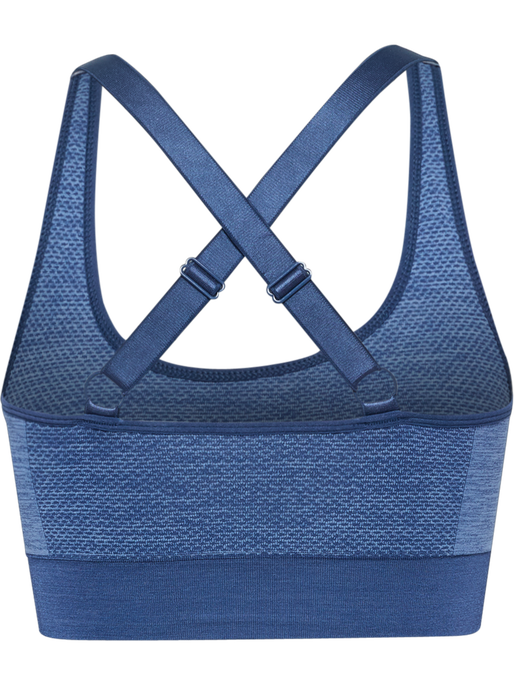 hmlMT SHINE SEAMLESS SPORTS BRA, BLUE INDIGO MELANGE hmlMT SHINE SEAMLESS SPORTS BRA, BLUE INDIGO MELANGE, packshot