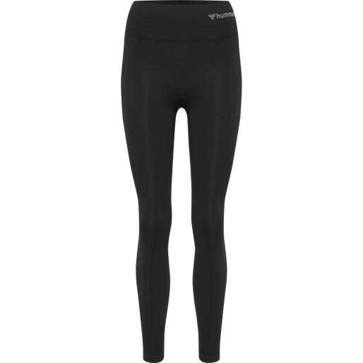 hmlTIF SEAMLESS HIGH WAIST TIGHTS, BLACK, packshot