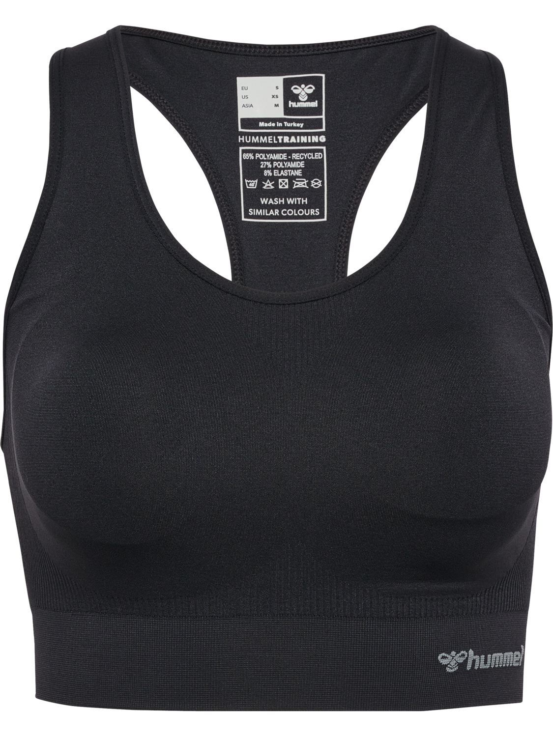 hmlTIF SEAMLESS PADDED SPORTS BRA, BLACK, packshot