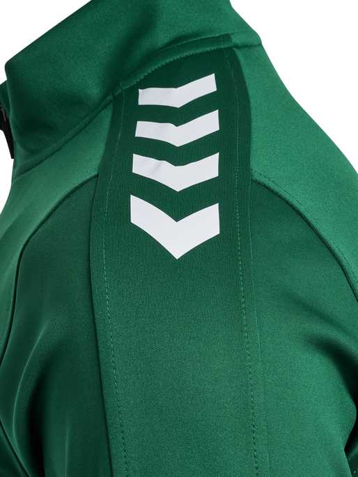 hmlCORE XK POLY ZIP SWEAT WOMAN, EVERGREEN, packshot