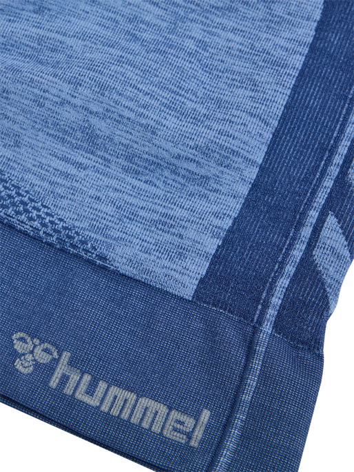 hmlMT SHINE SEAMLESS SPORTS BRA, BLUE INDIGO MELANGE hmlMT SHINE SEAMLESS SPORTS BRA, BLUE INDIGO MELANGE, packshot