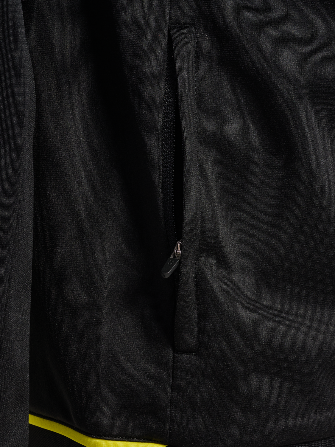 hmlCORE 2.0 TRACK ZIP JACKET, BLACK/BLAZING YELLOW, packshot