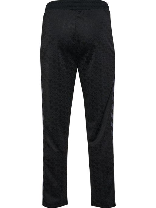hmlARCHIVE REGULAR POLY PANTS AOP, BLACK/EBONY, packshot