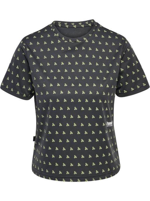 hmlPULSE AOP WORKOUT W T-SHIRT S/S, BLACKENED PEARL, packshot