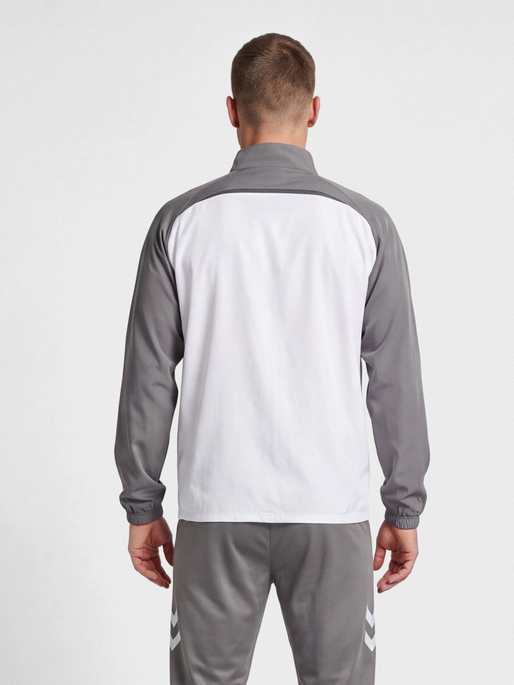 hmlLEAD 2.0 WOVEN JACKET, WHITE/STEEL GRAY, model