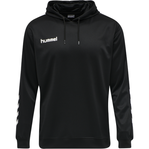 hmlPROMO POLY HOODIE, BLACK, packshot