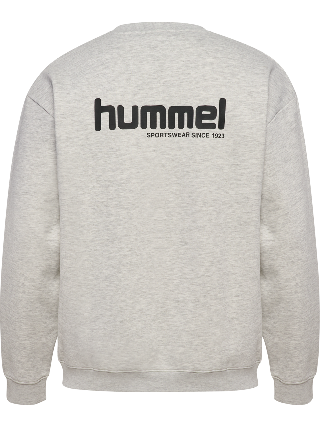 hmlKEEPER GRAPHIC CREWNECK, LIGHT GREY MELANGE, packshot