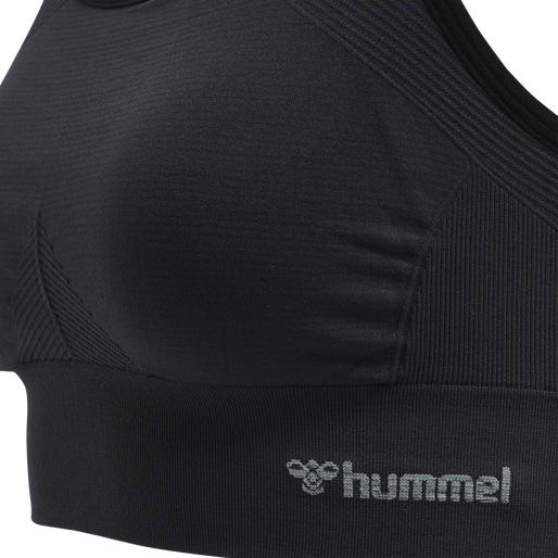 hmlTIFFY SEAMLESS SPORTS TOP, BLACK, packshot