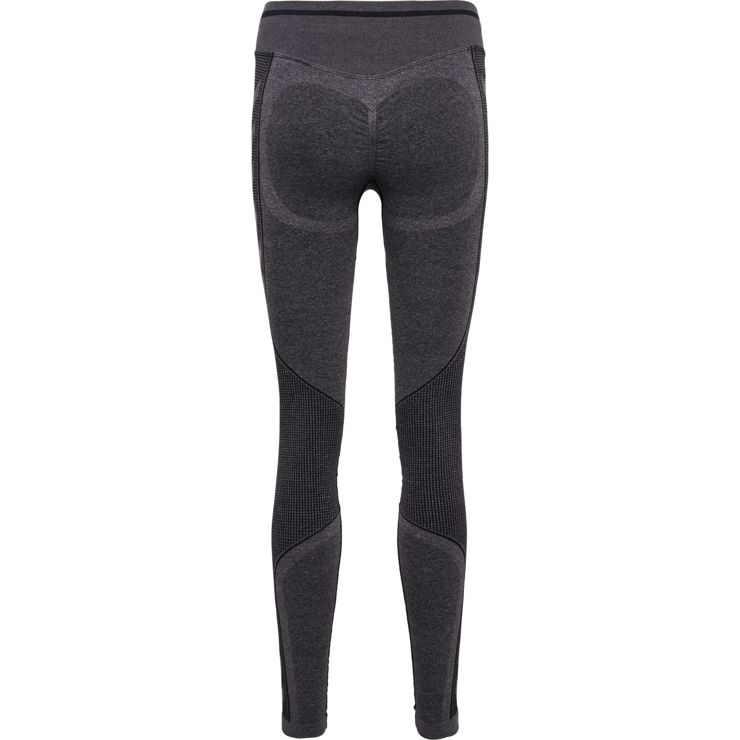 hmlMT LULU SEAMLESS SCRUNCH TIGHTS, BLACK MELANGE, packshot