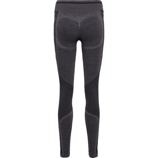 hmlMT LULU SEAMLESS SCRUNCH TIGHTS, BLACK MELANGE, packshot