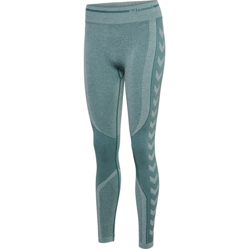 hmlMT LULU SEAMLESS SCRUNCH TIGHTS, NORTH ATLANTIC MELANGE, packshot