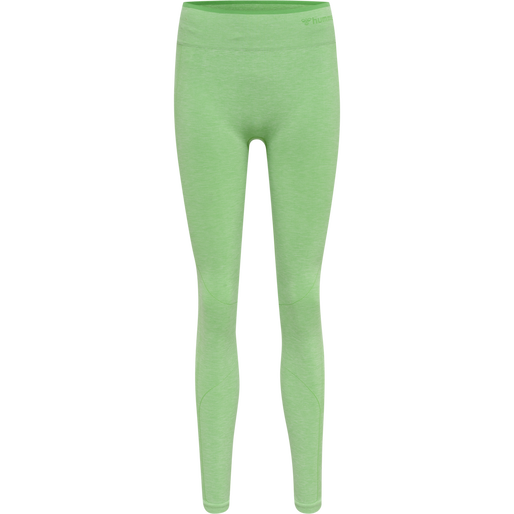 hmlMT UNA SEAMLESS MID WAIST TIGHTS, SUMMER GREEN MELANGE, packshot