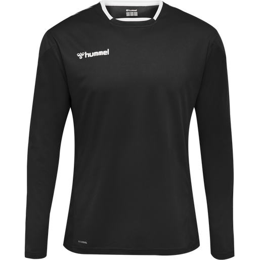 hmlAUTHENTIC KIDS POLY JERSEY L/S, BLACK/WHITE, packshot