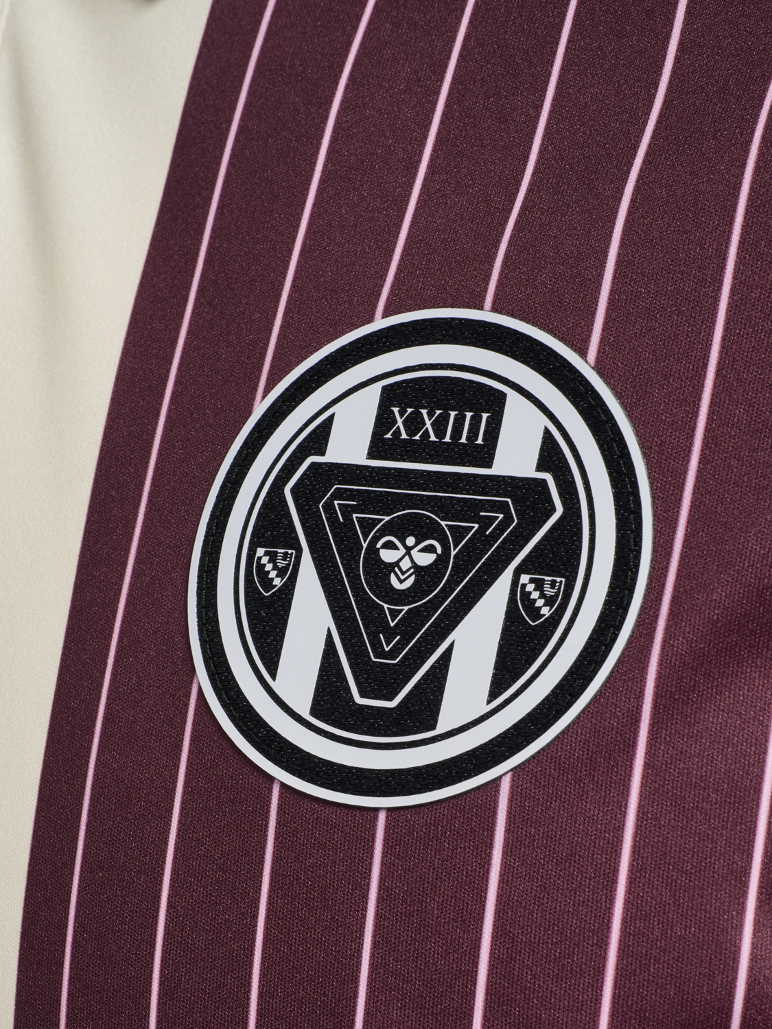 hmlLOOSE FB JERSEY S/S STRIPED, VINEYARD WINE, packshot