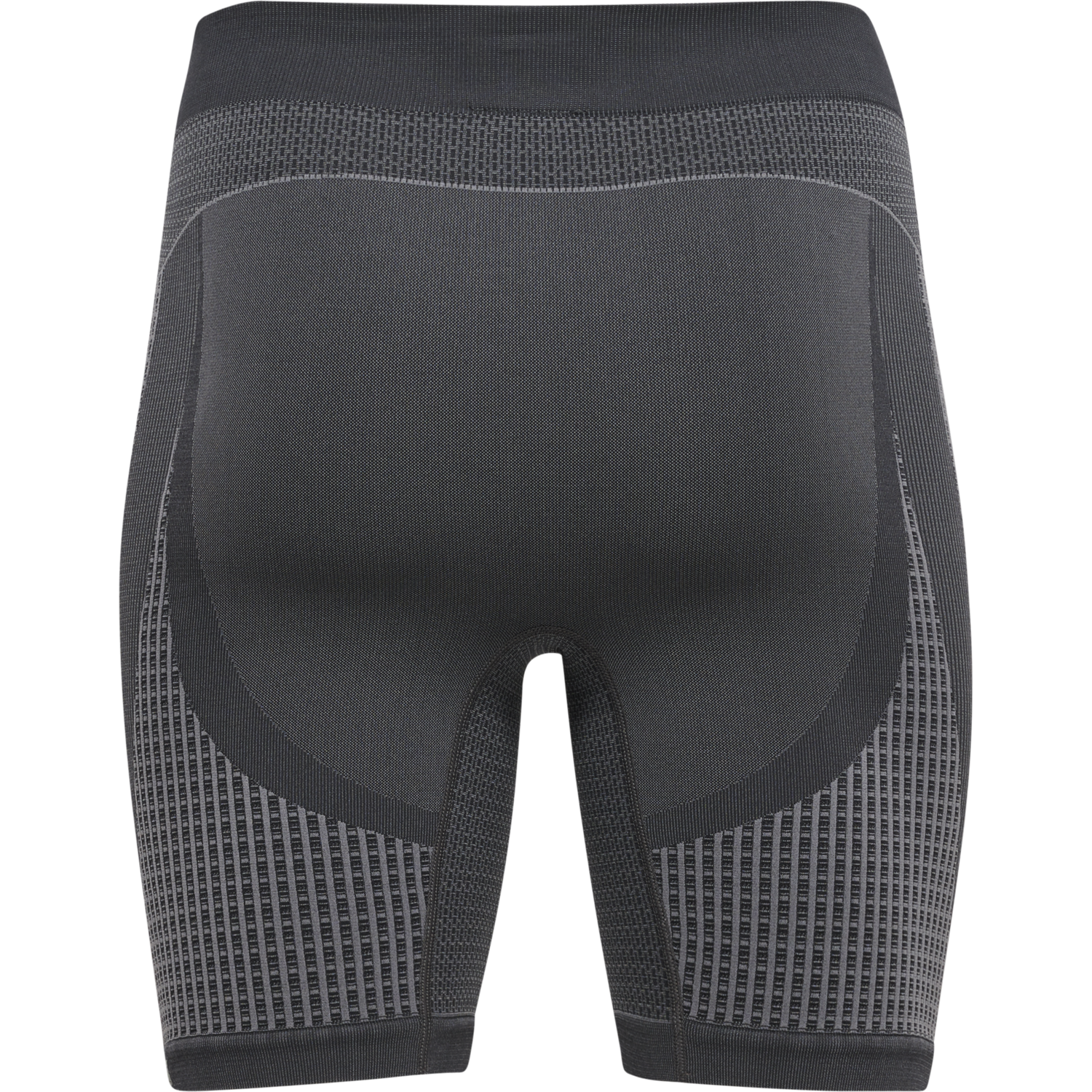 hmlMT OLLI SEAMLESS TIGHT SHORTS, BLACK/ASPHALT MELANGE, packshot