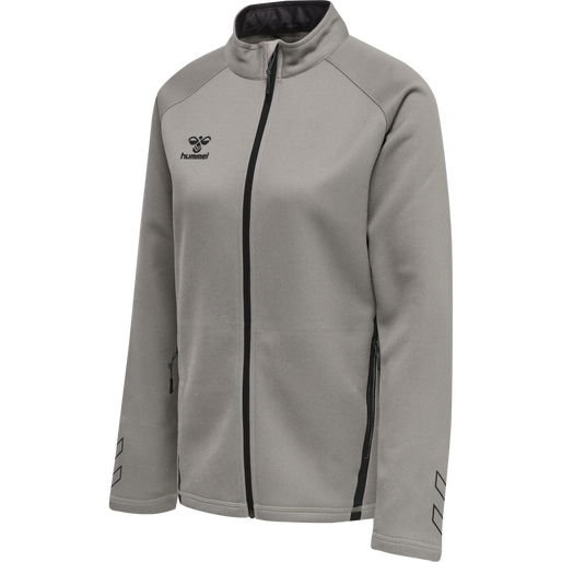 hmlCIMA XK ZIP JACKET WOMAN, GREY MELANGE hmlCIMA XK ZIP JACKET WOMAN, GREY MELANGE, packshot