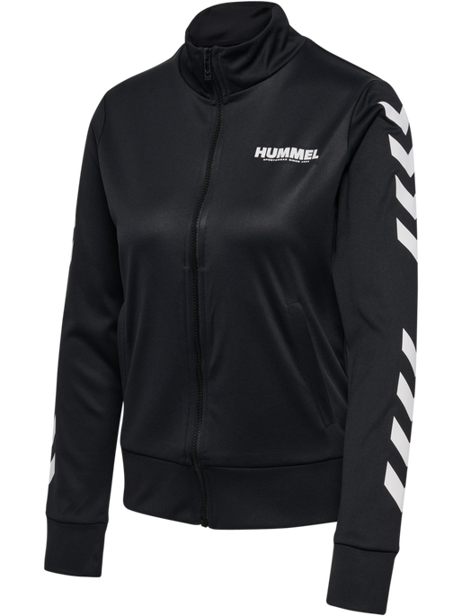 hmlLEGACY EVY POLY ZIP JACKET, BLACK hmlLEGACY EVY POLY ZIP JACKET, BLACK, packshot