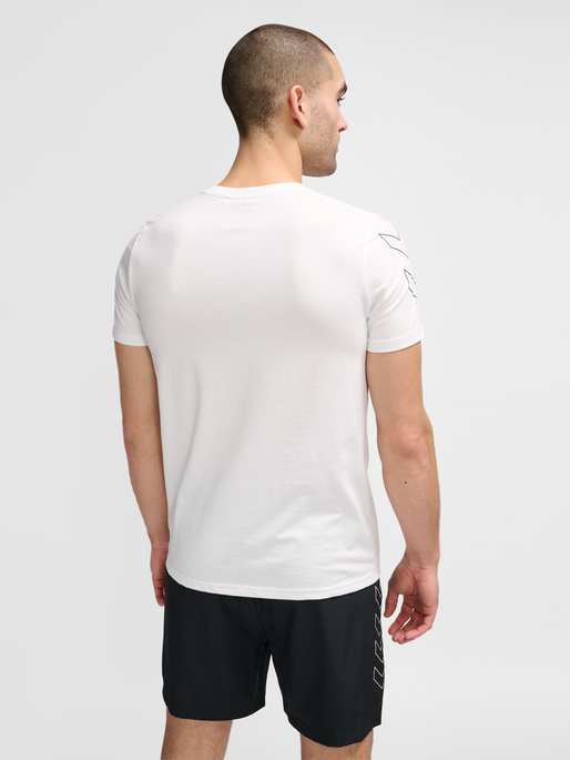 hmlTE EFFORT COTTON T-SHIRT, WHITE, model