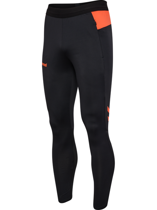 hmlBLAZE PRO TRAINING PANTS, BLACK/ORANGE hmlBLAZE PRO TRAINING PANTS, BLACK/ORANGE, packshot