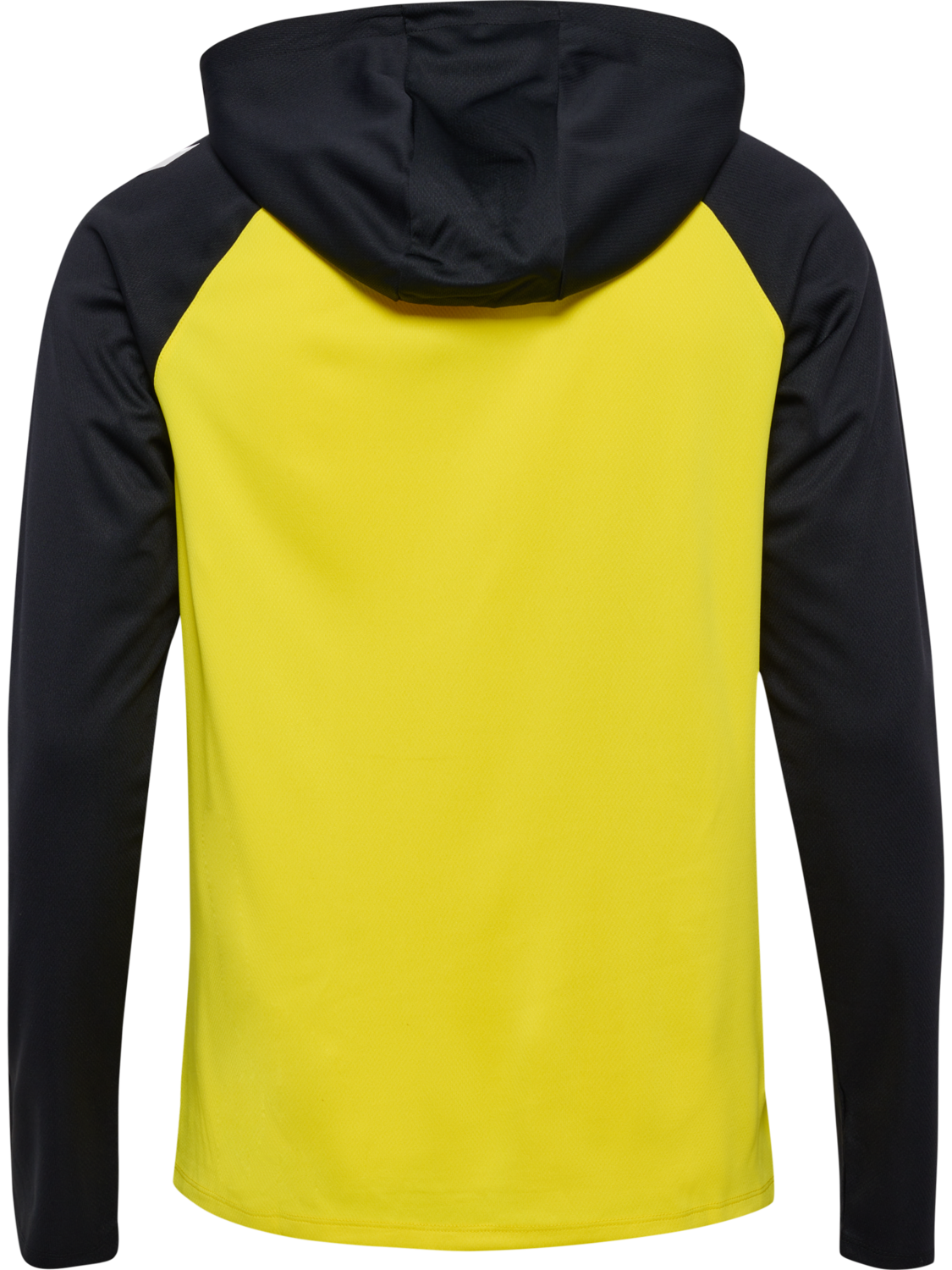 hmlLEAD 2.0 ZIP HOODIE, BLAZING YELLOW/BLACK, packshot